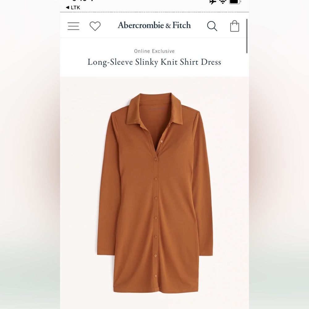 Abercrombie and fitch midi dress. Brown